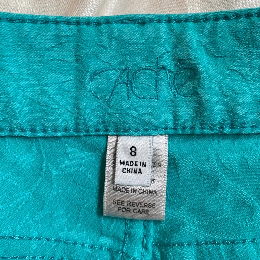 Cache Green Brocade Pants sz 8